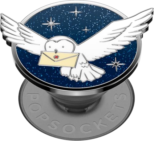 PopSockets - Agarre para teléfono con Soporte expandible, PopSockets para teléfono, Harry Potter - Hedwig esmaltado