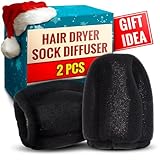 2 Pcs Sock Diffuser for Hair Dryer - Easy to Use 5.12x3.35' Travel Diffuser Attachment for Hair Dryer, Made of Soft and Heat-Resistant Foam - Reusable and Universally Compatible With Most Models