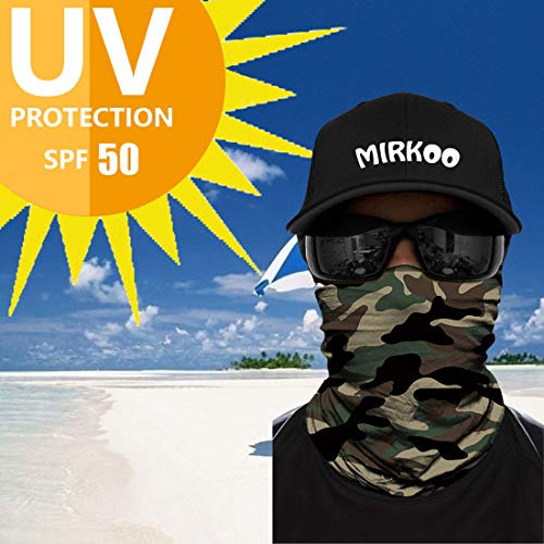 MIRKOO Camo Outdoor Face Mask, Breathable Windproof Motorcycle Seamless Tube Half Face Mask for Hiking Dust UV Sun Protection ATV Fishing Riding Hunting Motorcycles Face Masks for Men Women Teens(745) - Thumbnail 2