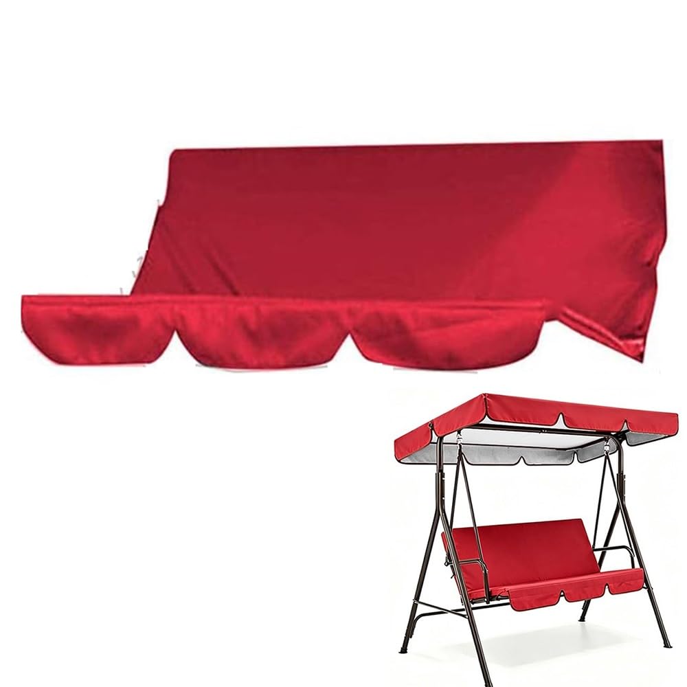 ZYXQQJ Garden Seat Cover For Rocking Chair Outdoor Replacement Swing Seat Cover 51"x18"x3" 59"x20"x4" Patio Swing Cushion Protection(Red,150x50x10cm/59x20x4in)