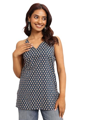 Image of Libas Printed Cotton Straight Kurti for Women Suit