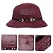 CONGARTENO Straw Sun Hat for Women Wide Brim Breathable Outdoor Summer Hat Stylish Travel Beach Fashionable Wine Red for Picnic and Vacation