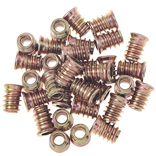 FarDeer M6/M8/M10 Furniture Screw in Nut Threaded Wood Inserts Bolt Fastener,and Wood Hex Drive Threaded Wood Inserts for Wood Furniture Assortment (M8*20mm * 25 Pcs) - Image 3