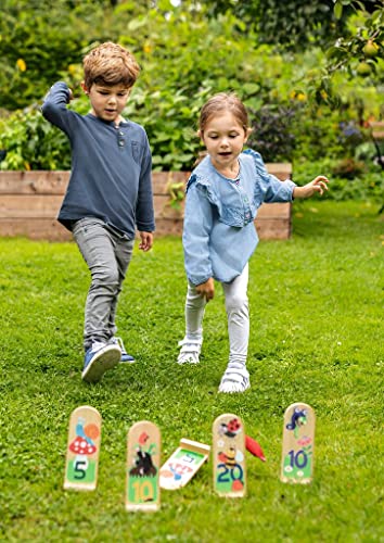 Moses. Holz-Wurfspiel, für drinnen und draußen, Kinderspiel für Garten-und Outdoorspaß, Geschicklichkeitsspiel für Kinder ab 3 Jahren und 2-3 Spieler, Krabbelkäfer Design