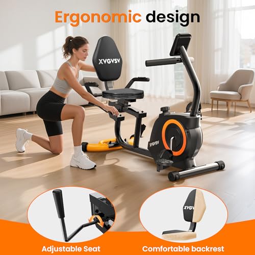 image for XVGVSV Recumbent Exercise Bike for Home Use, Quiet Recumbent Stationar
