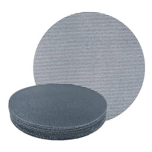 GZKTY Lot de 30 Disques Abrasifs 225mm, Maille, Grain 60/80/120/150/180/240, Anti-colmatage, Pour Ponceuse Girafe, Murale et Plâtre Téléscopique