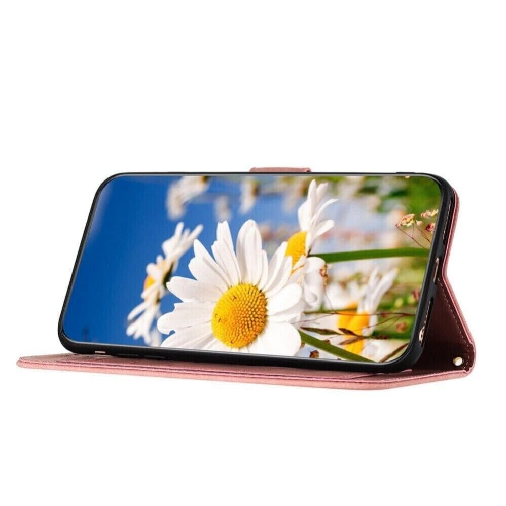 Étui Samsung Galaxy A06 vert en cuir fleur premium à rabat