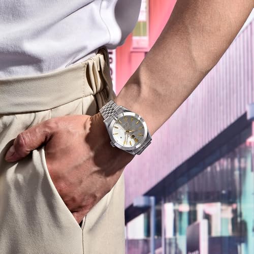 Image of BENYAR BY5209 Men's Automatic Mechanical Watch 40MM Waterproof Stainless Steel Band Luminous Casual Men Watch Date