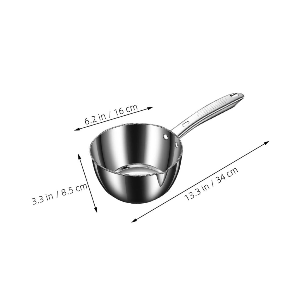 HAKIDZEL Long-handled Water Ladle Sturdy Stainless Steel Multi-functional Kitchen Tool Ergonomic Handle