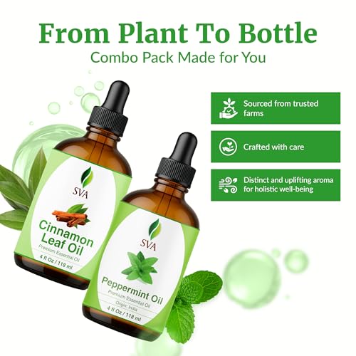 Aceite Esencial de Hoja de Canela y Menta 4oz Combo miniatura 4