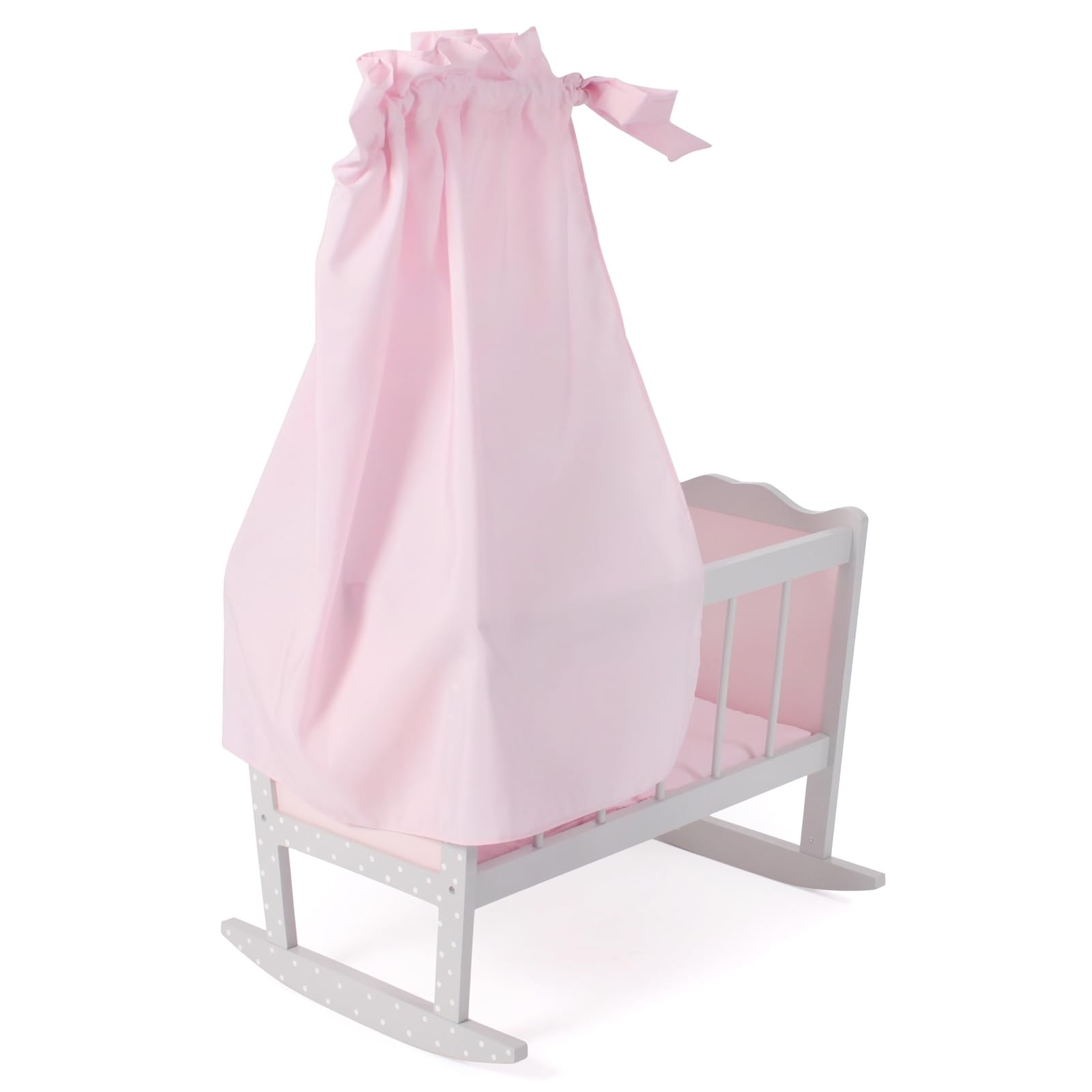 Mueble Cama Cuna Para Muñecas Bayer Chic 2000: Para Muñecas De Hasta 46 Cm, Incluye Colchón, Almohada, Edredón Y Dosel, Color Blanco Y Rosa Mueble Cama Cuna Para Muñecas Bayer Chic 2000: Para Muñecas De Hasta 46 Cm, Incluye Colchón, Almohada, Edredón Y Dosel, Color Blanco Y Rosa
