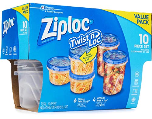 Ziploc Twist n Loc VALUE PACK 10 Piece Set