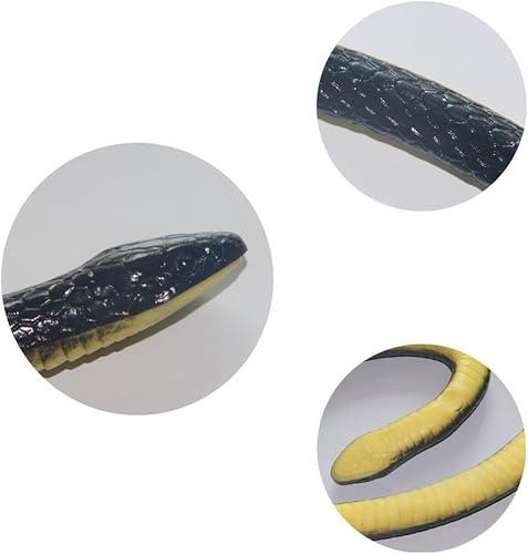 Miniatura 3 de NAKIMO Juguete de serpiente falsa de goma realista de 50 pulgadas para accesorios de jardín y broma práctica