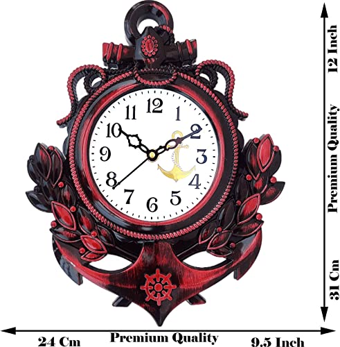 Image of Sawariya Ventures Present Analog Wall Clock with Glass for Living Room || Badroom || Shop || Office || Home Decor || 27 cm X 27 cm Design-124 (Multi)