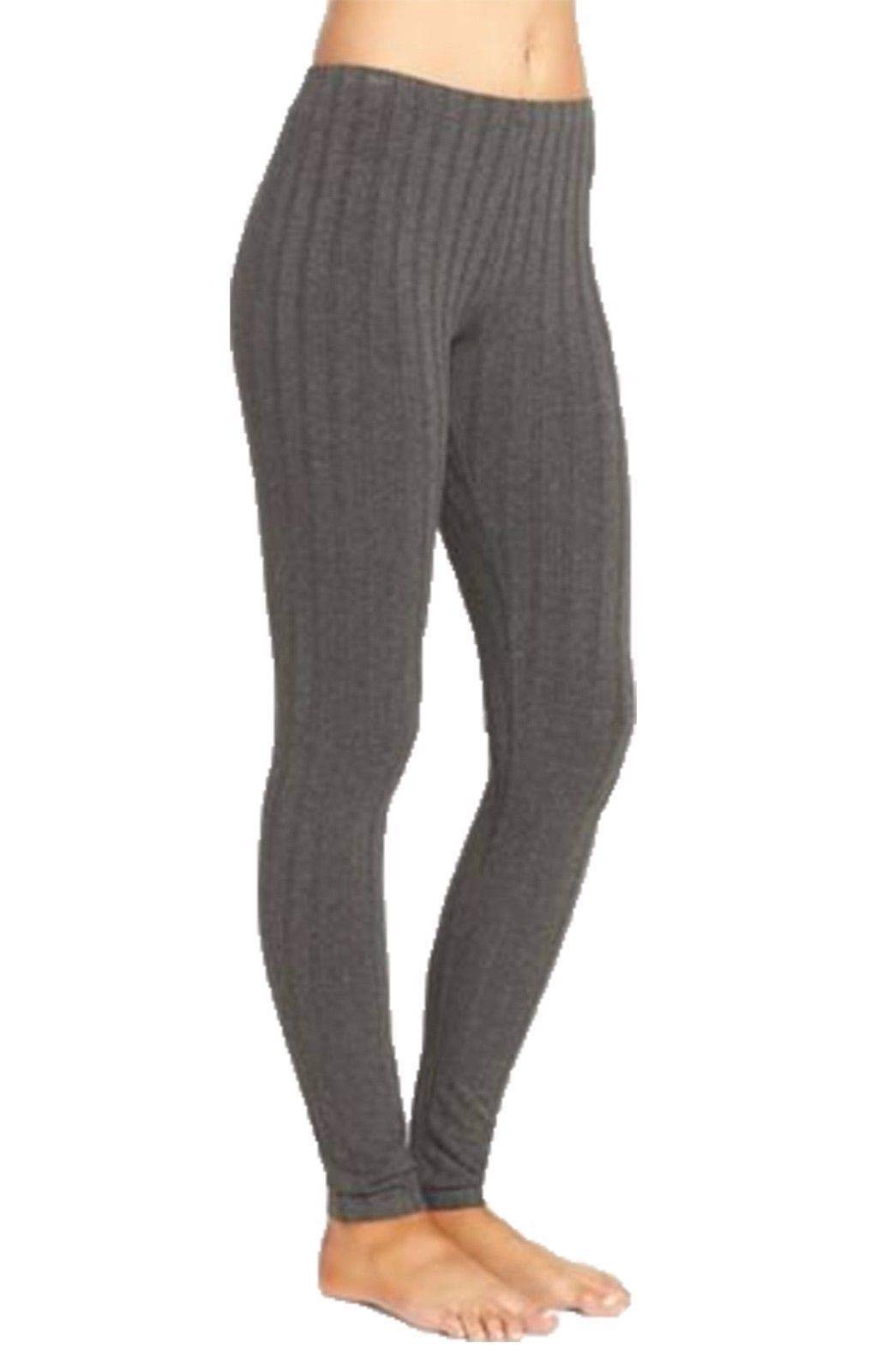 Gostyles Women's Charcoal Gostyles® Chunky Cable Knitted Full Length Thick Leggings - Knit Ribbed Stretchy Warm Pants (, 12-14)