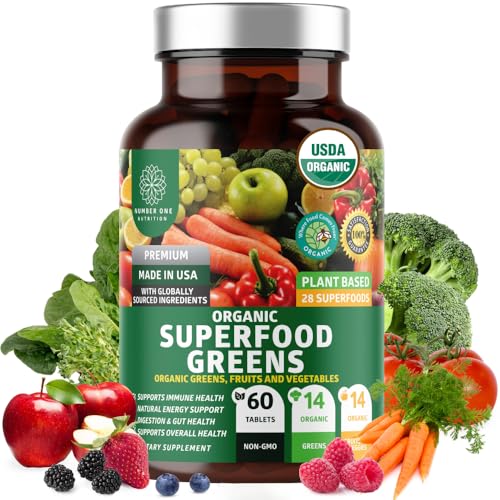 USDA Organic Superfood Greens [28 Powerful Ingredients] Natural Super Greens