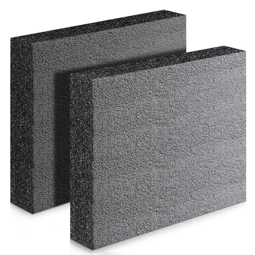 2 Pcs Polyurethane Foam Sheet 12 x 10 x 2.125 inch High Density Foam Board Insert Cuttable Packing...