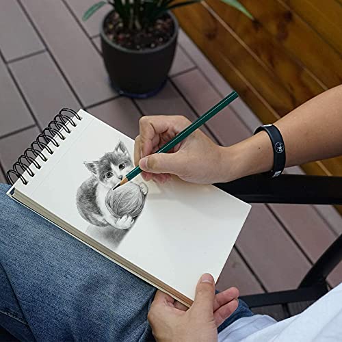 5.5" X 8.5" Sketchbook Set, Top Spiral Bound Sketch Pad, 2 Packs 100-Sheets Each (68Lb/100Gsm), Acid Free Art Sketch Book Artistic Drawing Painting Writing Paper For Beginners Artists #TOP7