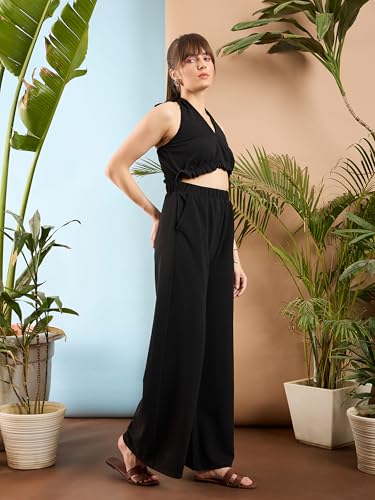Image of SASSAFRAS Women's Knitted Halter Neck Jumpsuit
