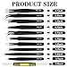 11 PCS Precision Tweezers Set, ESD Tweezers Set, Premium Craft Tweezers Kit, Anti-Static Stainless Steel Tweezers with Tweezer Storage Bag for Lab, Electronics, Jewelry, Laboratory Work, DIY