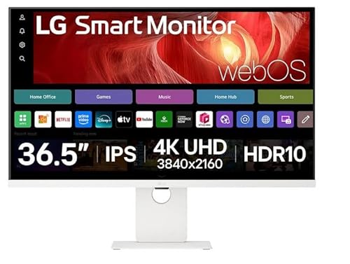LG 37U730SA-W.AEU Smart Monitor - 4K UHD, AirPlay 2, Screen Share Bluetooth, USB-C (PD 65 W) [Energieklasse G] (37U730SA-W.AEU)