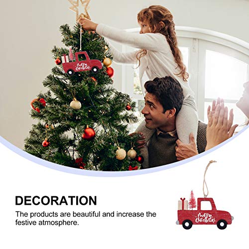 Winomo – Porta-malas, vermelho, enfeite para pendurar na casa de fazenda, de madeira, caminhonete, d