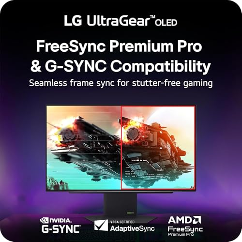 Image of LG 27GX790A-B 27-inch Ultragear OLED Gaming Monitor QHD 1440p 480Hz, 0.03ms, DisplayPort 2.1, True Black 400, NVIDIA G-Sync, AMD FreeSync Premium Pro, HDMI, USB, Tilt /Height /Swivel /Pivot Stand, Black