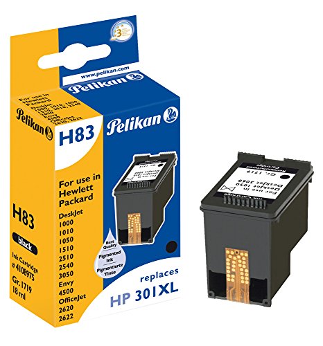 Pelikan 4108975 - Cartucho de tinta HP Deskjet 1000, 1010, 1050, 1510 - HP 301 XL - Negro