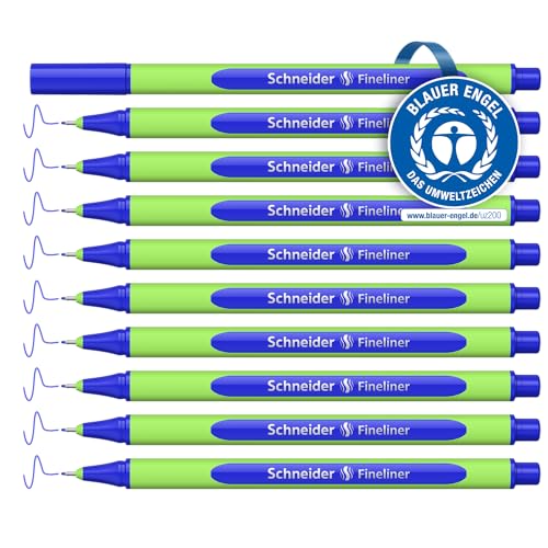 Schneider 187912 Fineliner de Line Up, 0,4 mm, Lapis-Blue, Lot de 10