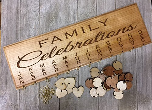 John Leslie Studios Handmade Personalized Family Tree Birthday And Anniversary Calendar - Premium Wooden Calendar Wall Hanging For Mom-Grandma-Office-Home-Decoration thumb #2