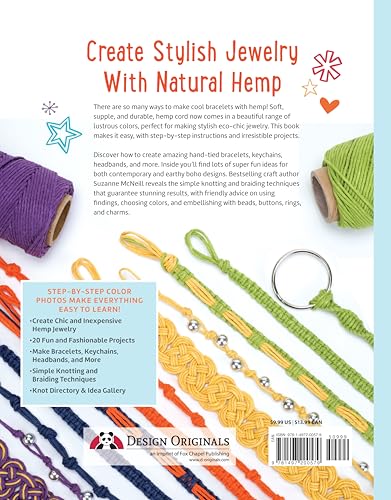 Hemp Bracelets and More: Easy Instructions for More Than 20 Designs (Design Originals) Step-by-Step Instructions for Knotting and Braiding to Create Stylish Handmade Jewelry with Natural Hemp Cord - Image 2