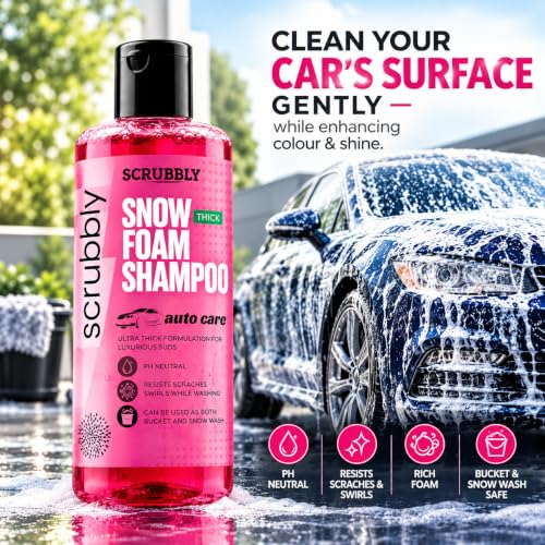 Image of Car & Bike Shampoo Wash 500ml | pH Neutral | Thick Snow Foam for Deep Cleaning | Safe On Paint, PPF & Ceramic Coats