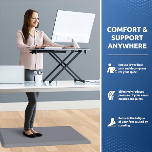Image of 0.8 inch Thick Kitchen Mat Cushioned Anti Fatigue Rug Comfort Floor Mats | Water-Resistant, Non-Slip, Easy to Clean Comfort Floor Mat for Kitchen, Sink & Office, Multiple Colors & Sizes, 32 inch x 20 inch