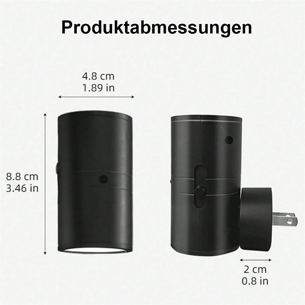 SolumiLumea | Intelligentes Nachtlicht LED Nachtlicht mit Bewegungssensor, dimmbar, 0-100 Lumen, warmweiß, ideal für Flure, Schlafzimmer und Treppenhäuser (Schwarz, WARM)