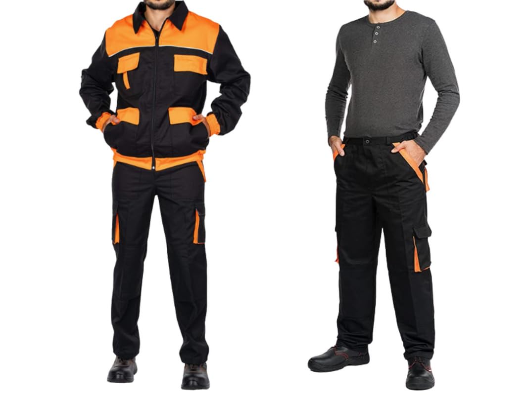 MAZALAT work wear Pantalon de Travail Homme, avec des Poches Genouillere, Vetement Travail, Grande Taille S - XXXL, Pantalon Travail Homme, Cargo, Poches Multifonctions, Vetements de Travail