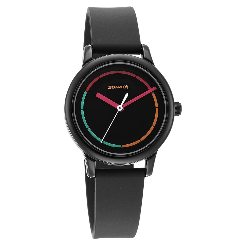 Sonata Splash Black Dial Women Watch with Plastic Strap-8178NP01 (B0BS3N141G) Amazon Price History, Amazon Price Tracker
