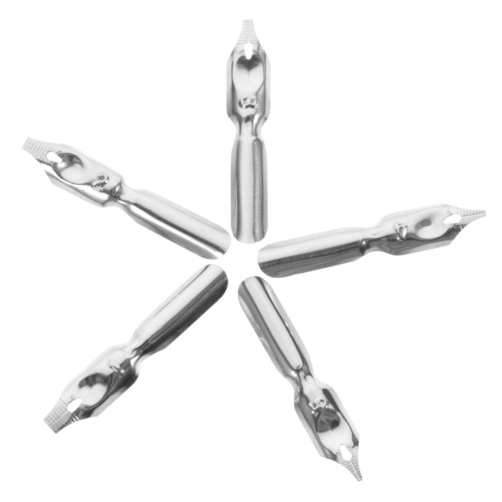 HOMSFOU Fountain Pen Replacement Nibs 5 Pcs Steel Nibs for Dip Pen Calligraphy Writing Supplies