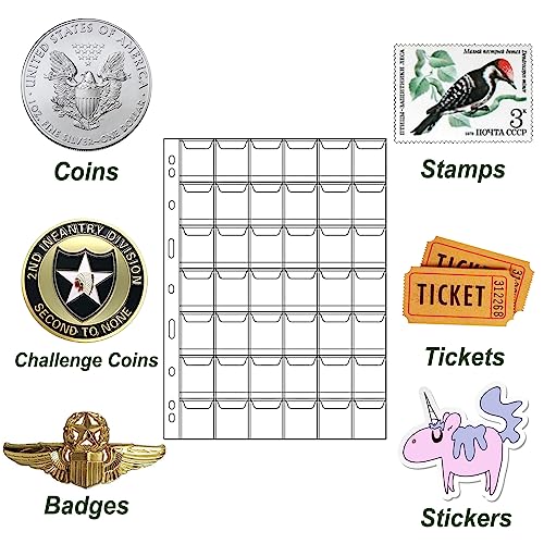 Páginas para monedas fundas coleccionar monedas insignias y centavos 2