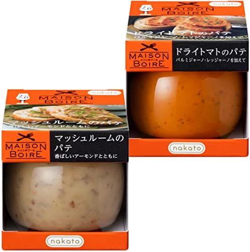 （05:00時点） nakato(ナカトウ) メゾンボワール マッシュルーム & ドライトマトのパテ 2種アソート ワインのおつまみ