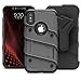 Zizo Bolt Series Compatible with iPhone Xs Max case Military Grade Drop Tested with Tempered Glass Screen Protector Holster Kickstand Gun Metal Gray