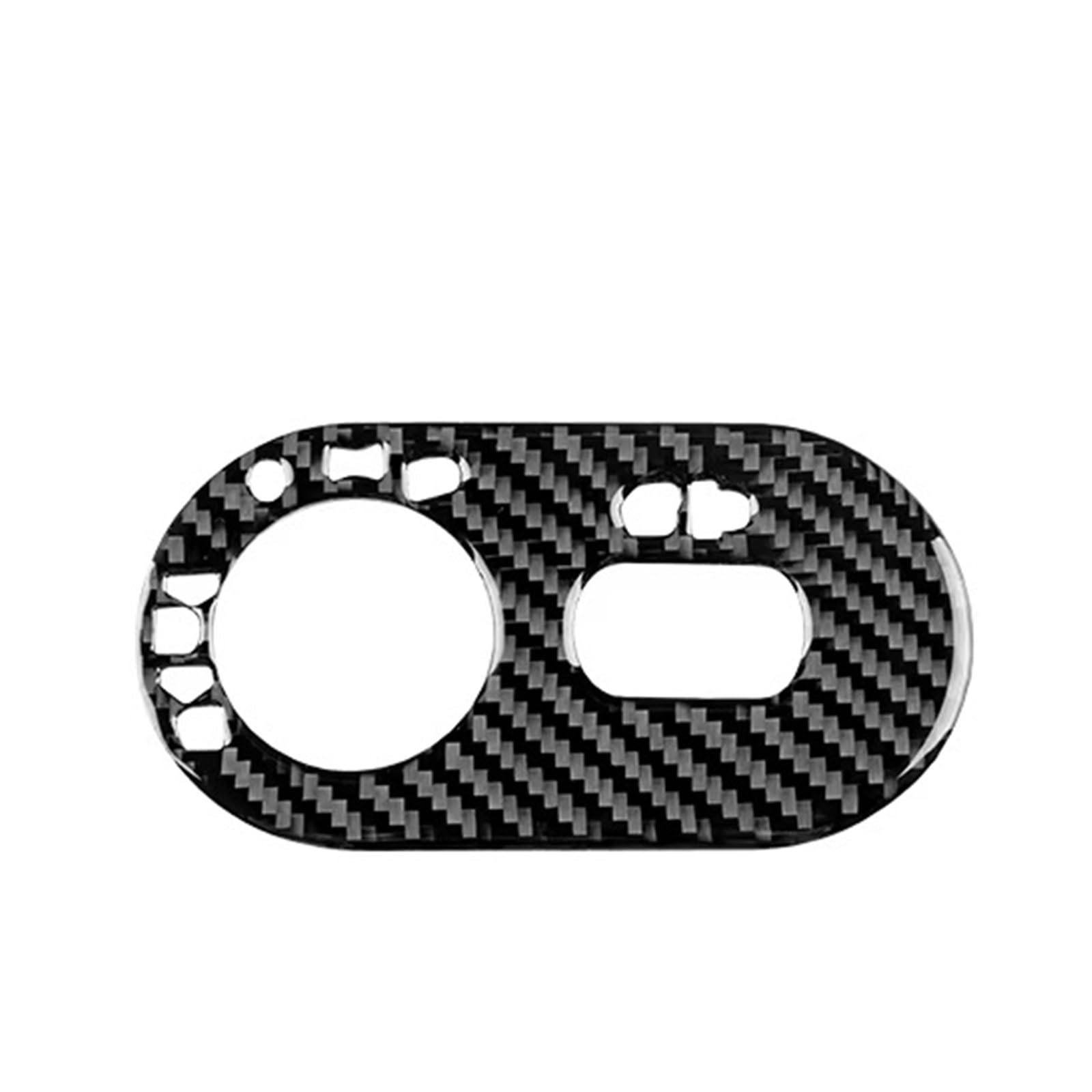 Cover Trim Car Interior for Seat for Ibiza 6l 2003 2004 2005 2006 2007 2008 LHD Car Headlight Switch Frame Panel Real Soft Carbon Fiber Sticker Accessories Cover Trim(Black Carbon)