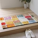 イケヒコ 玄関 選べる マット ラグ ウィルトン トルコ パレット 約50×80cm マルチ タイル調 抗菌防臭 消臭機能 へたりにくい #2046839