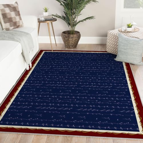 Tapis de sol chic d'intérieur bleu rétro et résistant - 2