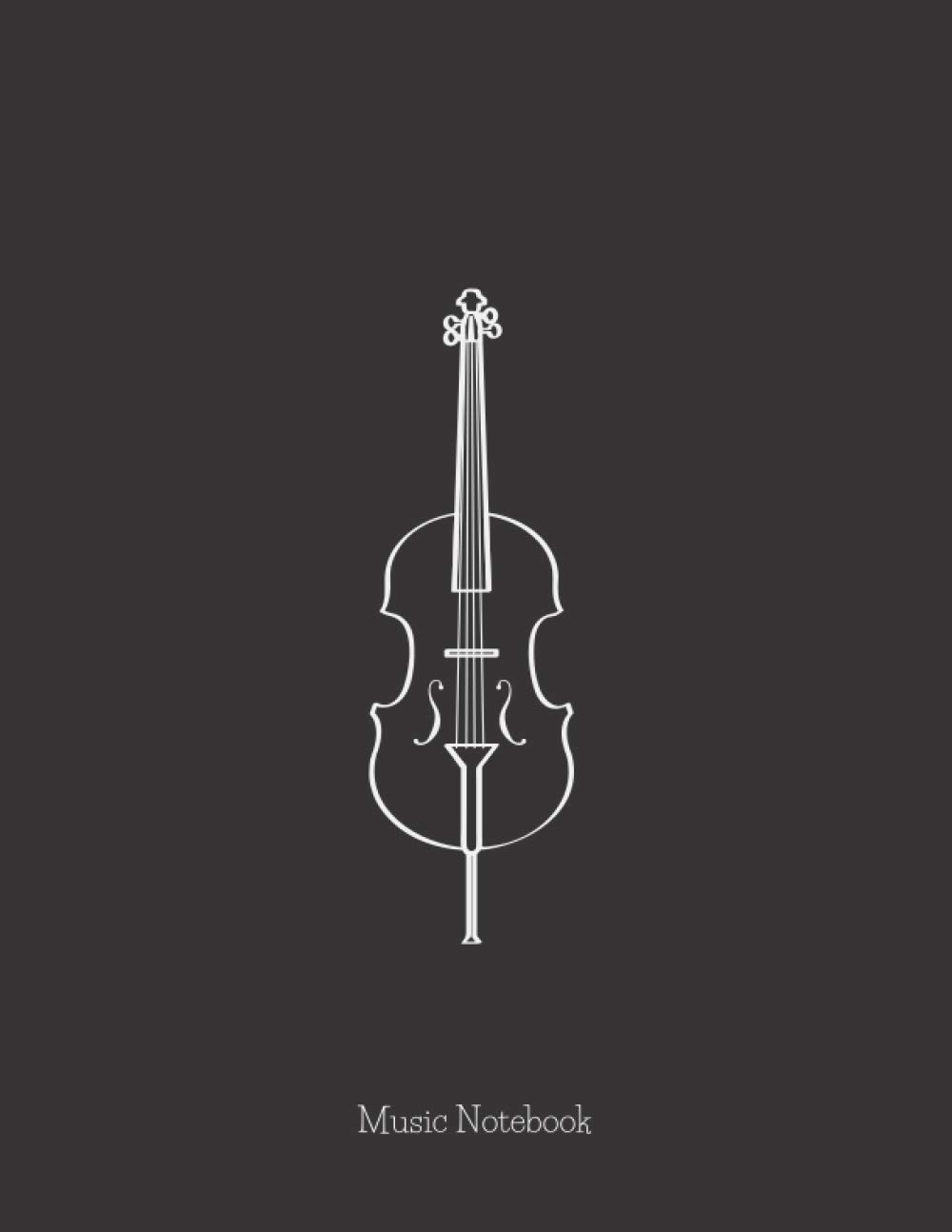 Music Notebook With Instrument - Cello | Basic 12 Staves Interior: Music Manuscript Paper | Composition Book | Notebook for Musicians | Staff Paper | Stave Paper