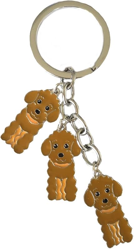 Pingente para Coleira e Chaveiro de Metal com Design de Cães Mummumi 10,5 cm