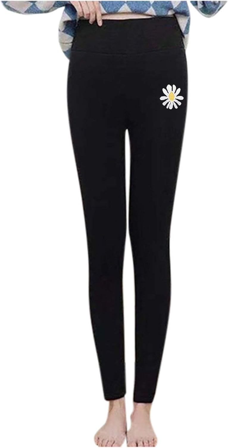 Daisy Printed Thick Leggings