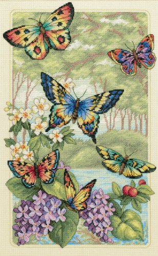 Gold Collection Butterfly Forest Counted Cross Stitch Kit-10x16 14 Count