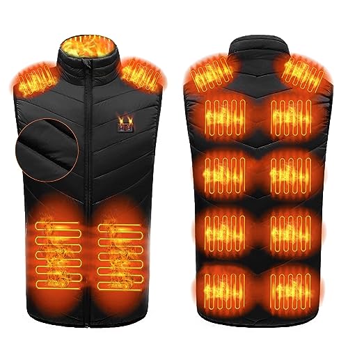 SKYWPOJU Chaleco Térmico para Hombre - Chaqueta Térmica Hombre Inteligente Calefacción Eléctrica...