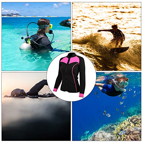Top de traje de neopreno para surf femenino con protección solar, manga larga, color 511, talla Small miniatura 7
