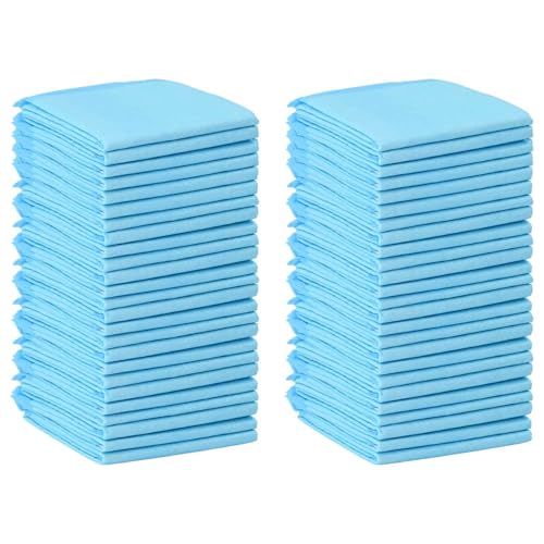50 almohadillas de entrenamiento para cachorros de 60 x 45 cm, almohadillas absorbentes para mascotas para perros y gatos, desechables, con sistema de 5 capas y protección contra fugas